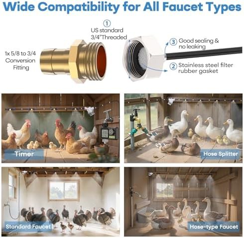 Chicken coop mister with brass nozzles — photo 5