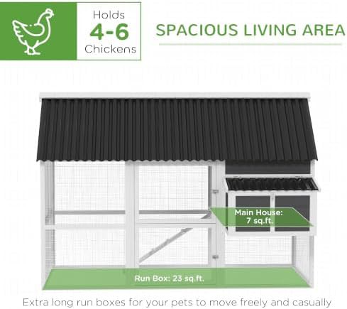 Large chicken coop with attached wire run — photo 3
