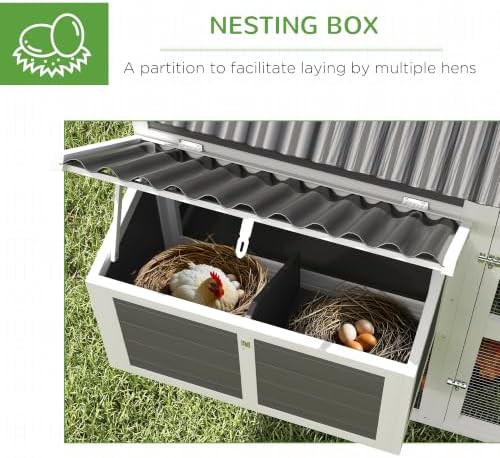 Large chicken coop with attached wire run — photo 4