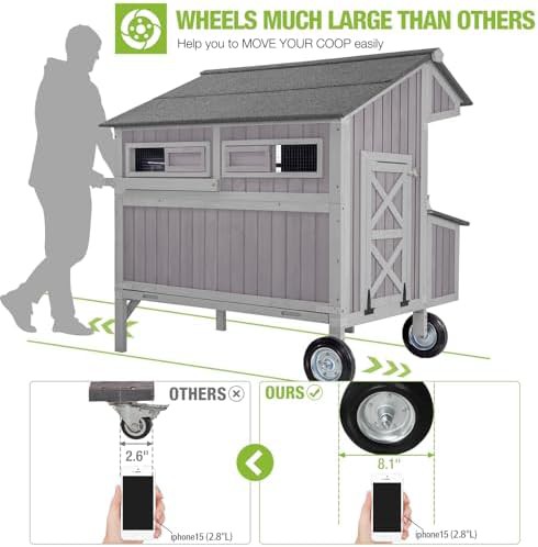 Durable metal duck and hen house with wheels — photo 4