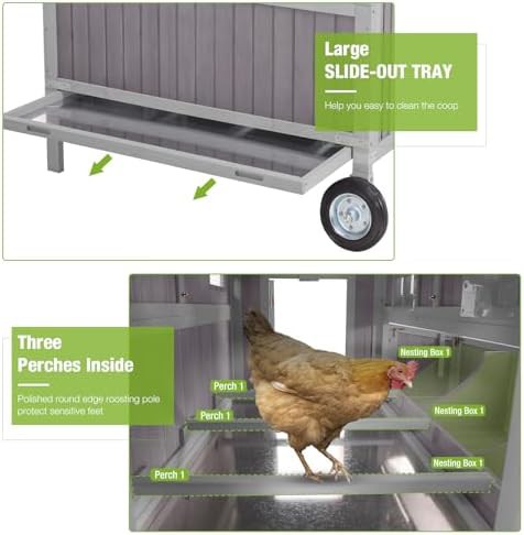 Durable metal duck and hen house with wheels — photo 5