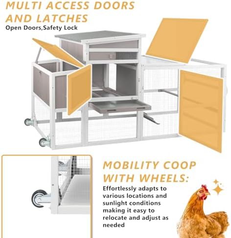 Compact wooden chicken coop with nesting box — photo 5