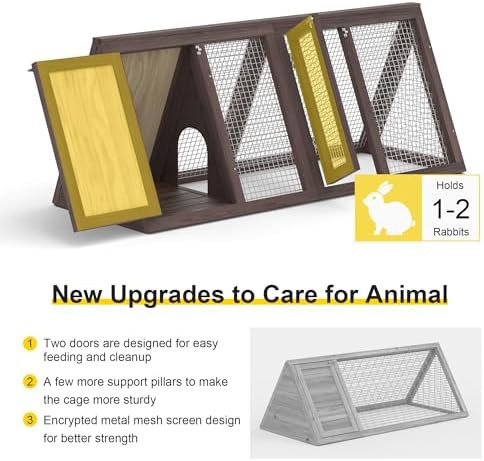 Carbonized wood A-frame hutch in brown — photo 3
