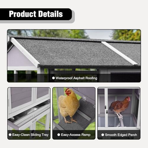 Large wooden chicken tractor with asphalt roof — photo 5