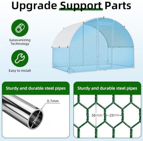 Metal poultry run with UV cover — photo 4