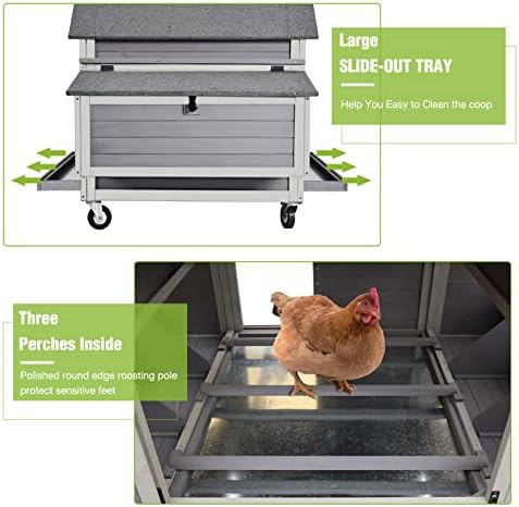Mobile wooden hen house with six nesting boxes — photo 4