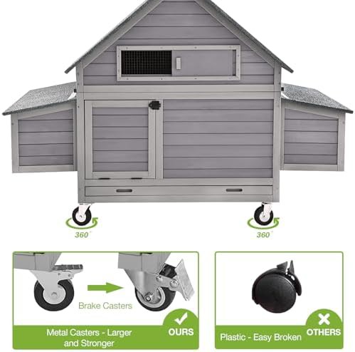 Portable wooden hen house with asphalt roof — photo 3