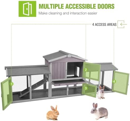 Two story wooden hutch with PVC floor — photo 4