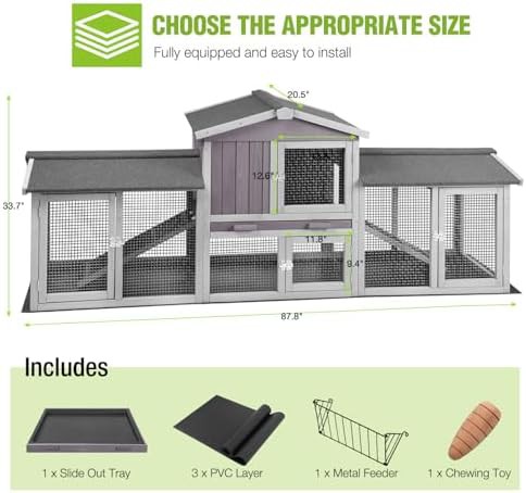 Two story wooden hutch with PVC floor — photo 5