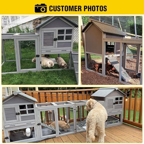 Extra long grey coop with run — photo 5