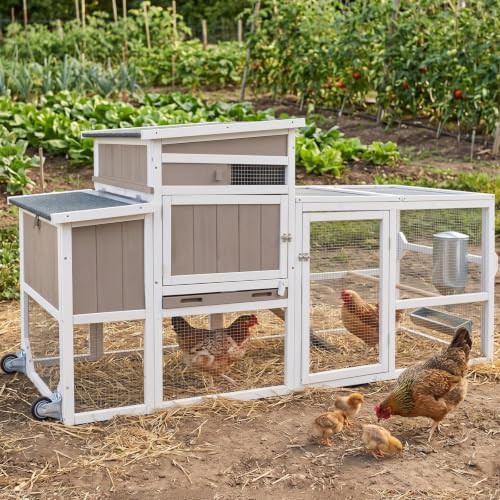 Combinable mobile coop and rabbit hutch