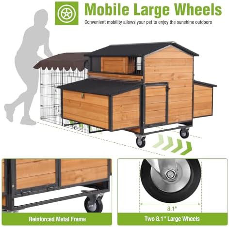 Portable metal hen house with six nesting boxes — photo 3
