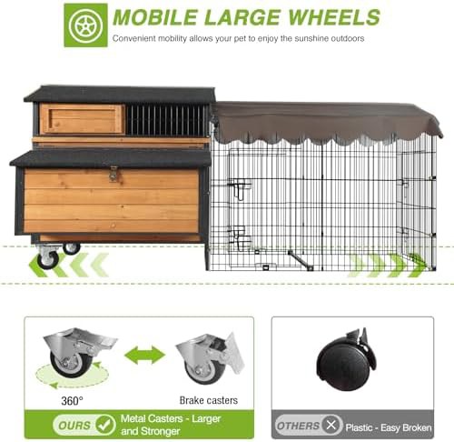 Metal frame chicken coop with leakproof tray — photo 3