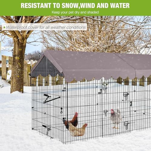 Metal frame chicken coop with leakproof tray — photo 5