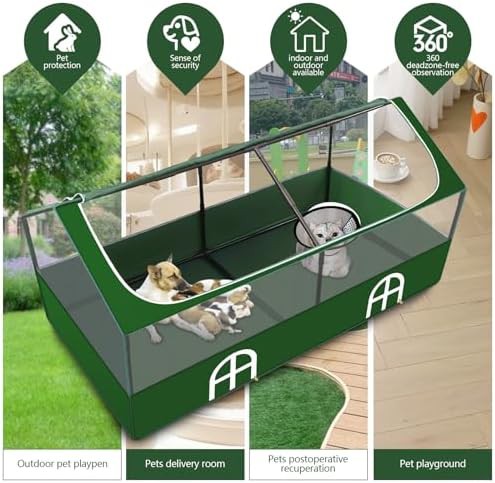 Green portable playpen with waterproof floor — photo 5
