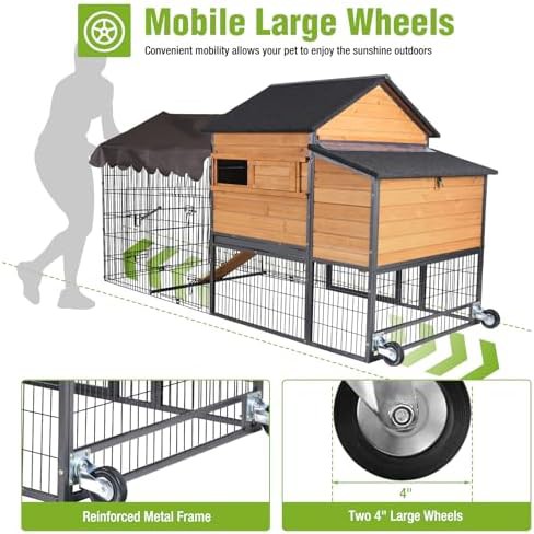 Expandable metal frame hen house for six birds — photo 3