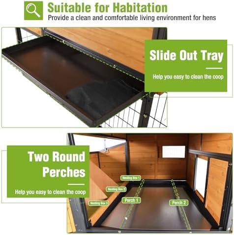Expandable metal frame hen house for six birds — photo 4