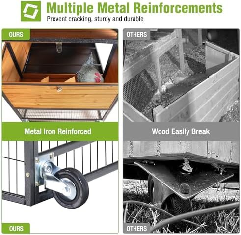Expandable metal frame hen house for six birds — photo 5