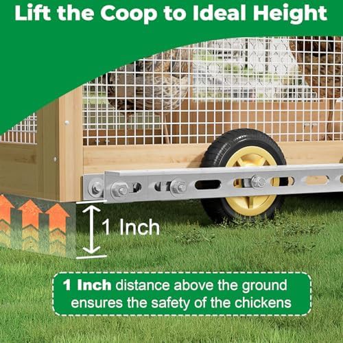 Heavy duty chicken coop wheel kit — photo 4