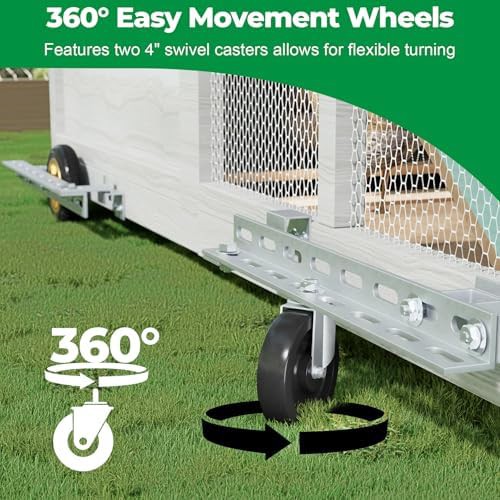 Heavy duty chicken coop wheel kit — photo 5