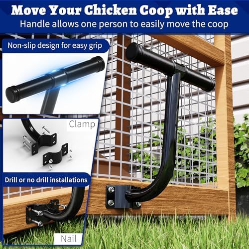 Mobile chicken tractor wheel and handle kit — photo 5