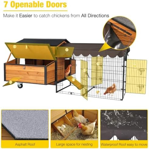 Metal portable chicken house with run — photo 3