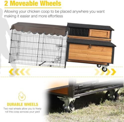 Metal portable chicken house with run — photo 4