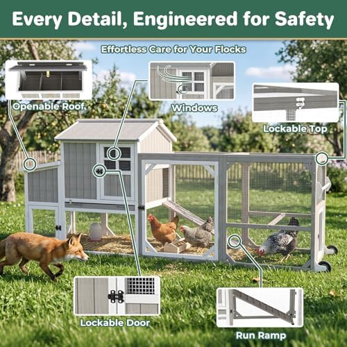 Large chicken tractor with three nesting boxes — photo 4