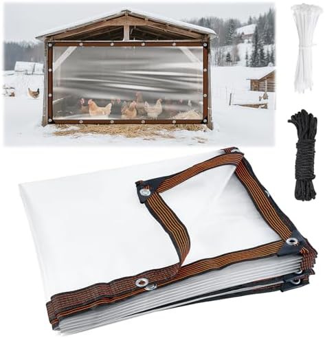 Long waterproof winter poultry run cover