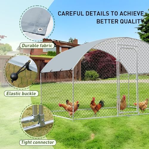 Compact metal walk in poultry run with cover — photo 4