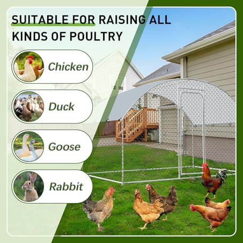 Compact metal walk in poultry run with cover — photo 5