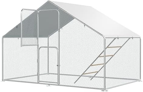 Galvanized metal walk in pen