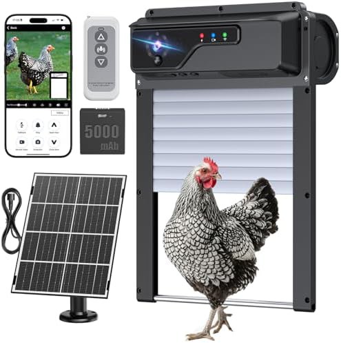 Smart WiFi coop door with camera