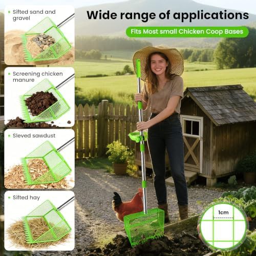 Metal chicken coop poop scooper and rake — photo 5