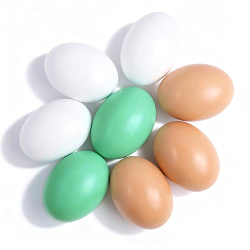 8PCS Wooden Fake Eggs