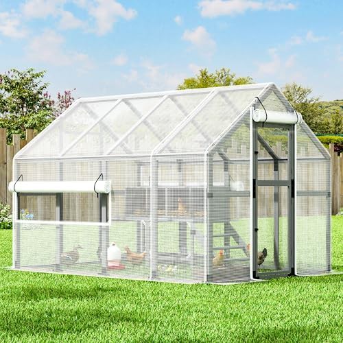 Extra large gray chicken house with waterproof cover