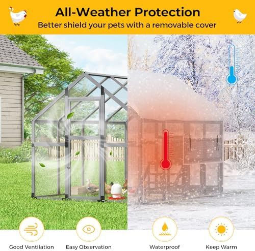 Extra large gray chicken house with waterproof cover — photo 4