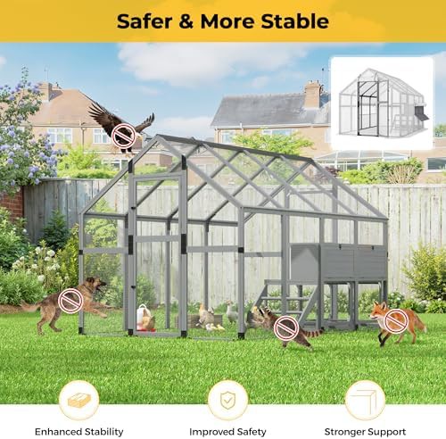 Extra large gray chicken house with waterproof cover — photo 5
