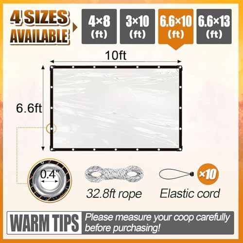 Waterproof tarp cover for chicken runs — photo 3