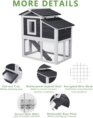 Wooden hen house with run for backyard farms — photo 3