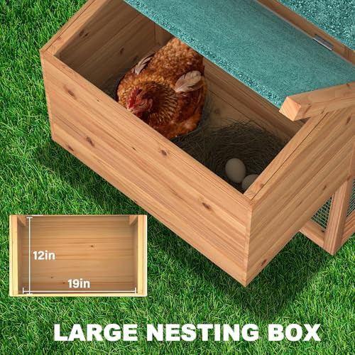 Wooden outdoor chicken house with nesting box — photo 3