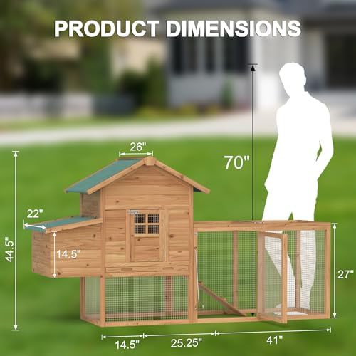 Wooden outdoor chicken house with nesting box — photo 4