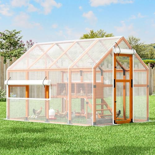 Extra large orange chicken house with waterproof cover