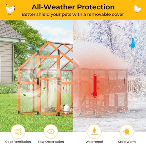 Extra large orange chicken house with waterproof cover — photo 4
