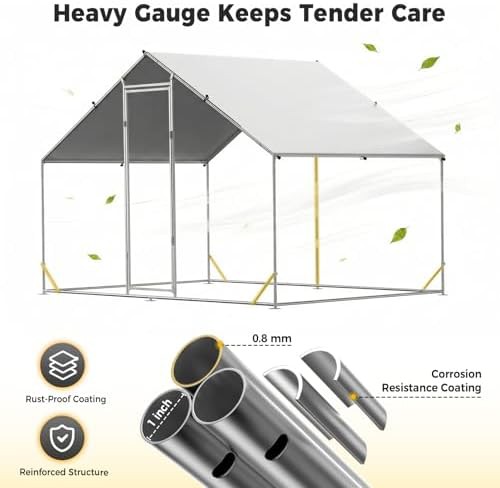 Medium walk in poultry enclosure with roof cover — photo 3