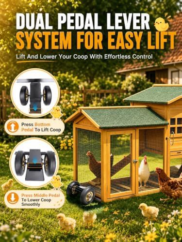Heavy duty chicken coop mover with wheels — photo 3