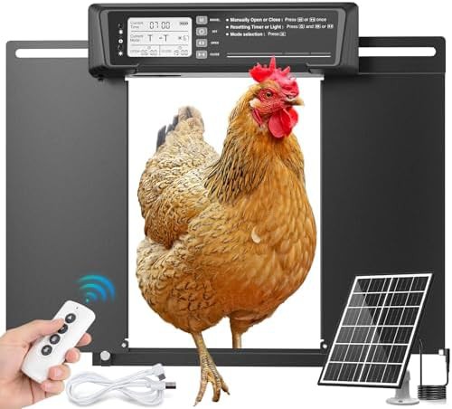 Automatic solar powered chicken coop door