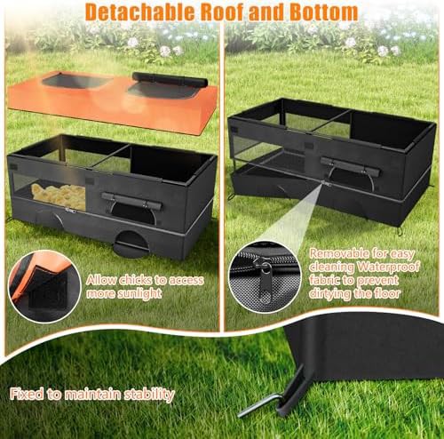 Large chick brooder with removable roof — photo 4