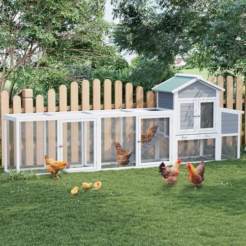 Large wooden poultry house and rabbit hutch