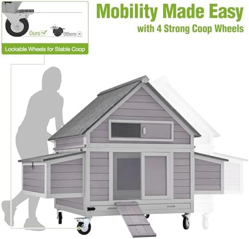 Heavy duty wheeled poultry cage with metal tray — photo 4